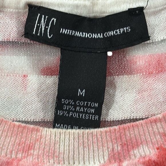 INC sweater and mesh Cap Sleeve Tee - Picture 3 of 3